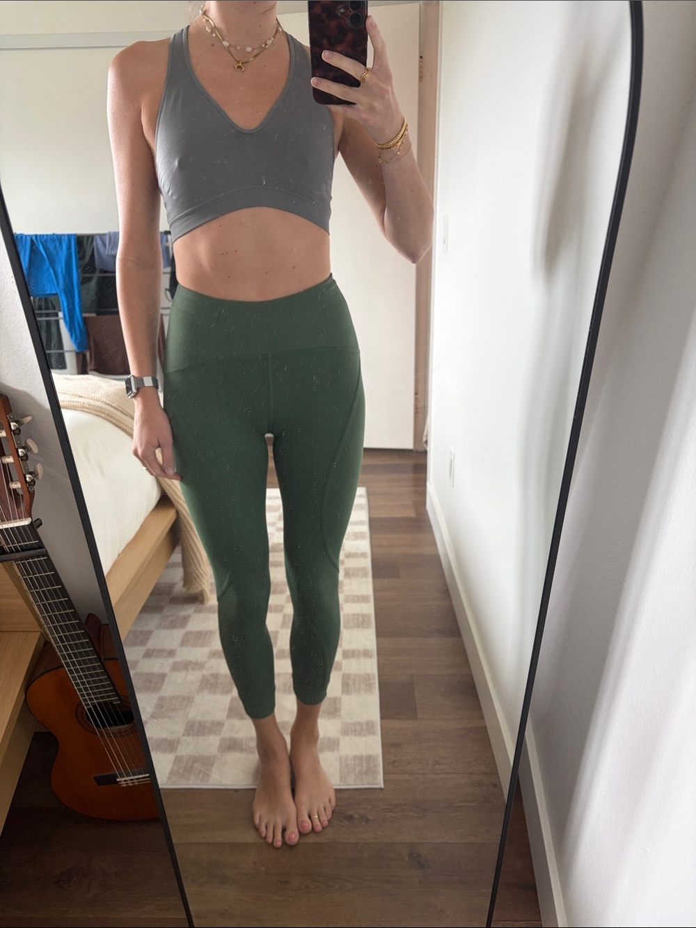 lululemon athletica Green Ankle Cropped Leggings- 23inch